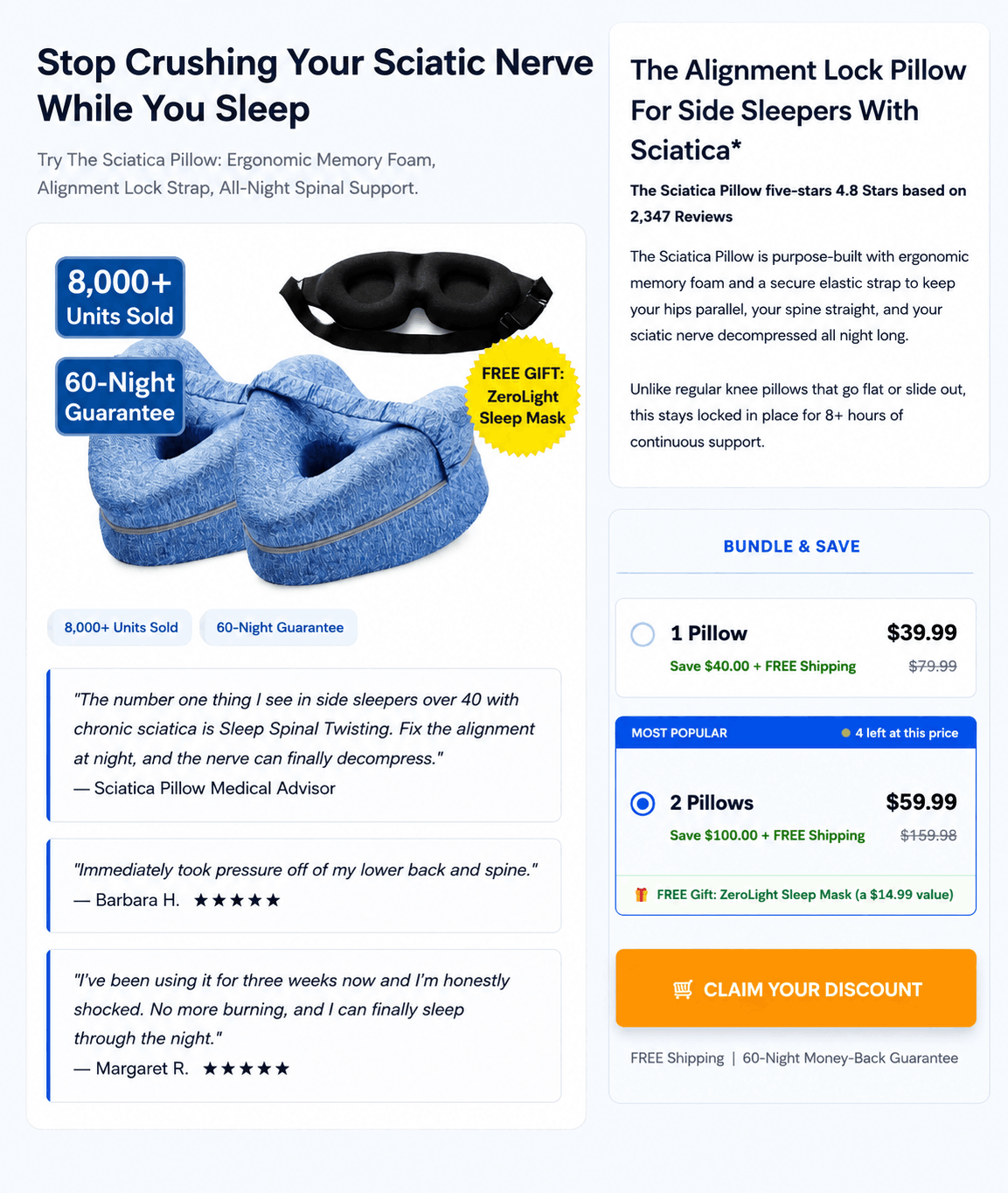 sciatica pillow order now